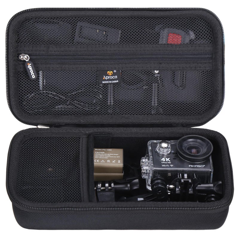 Aproca Case Compatible with AKASO EK7000 4K30FPS 20MP WiFi Action Camera, Portable Storage Bag for Camera Accessories -Black (Case Only) - Image 1